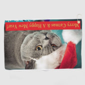 Vrolijk kerstfeest en een gelukkig nieuwjaar! golfhanddoek (Horizontaal)