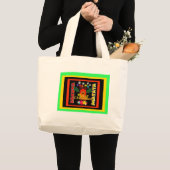 Vrolijk kerstfeest en een gelukkig nieuwjaar grote tote bag (Voorkant (product))