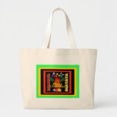 Vrolijk kerstfeest en een gelukkig nieuwjaar grote tote bag (Voorkant)