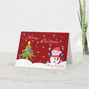 Vrolijk kerstfeest en een gelukkig nieuwjaar! kaart