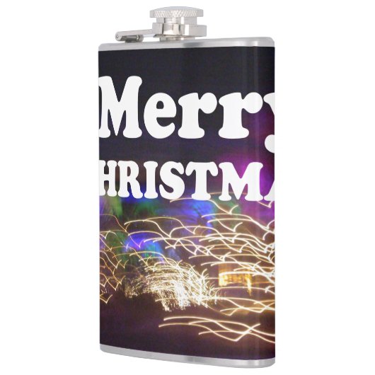 Vrolijk kerstfeest en een Happy New Year begroetin Heupfles (Links)