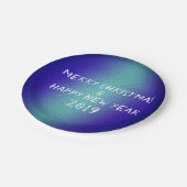 Vrolijk kerstfeest en gelukkig Nieuw Papieren Bordje (Gekanteld)