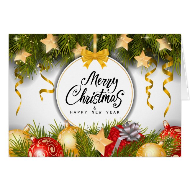 Vrolijk kerstfeest en gelukkig nieuwjaar (Voorkant Horizontaal)