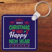 Vrolijk Kerstfeest en Gelukkig Nieuwjaar-61064 Hoo Sleutelhanger (Achterkant)