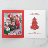 Vrolijk kerstfeest en gelukkig nieuwjaar bedankkaart (Binnen)