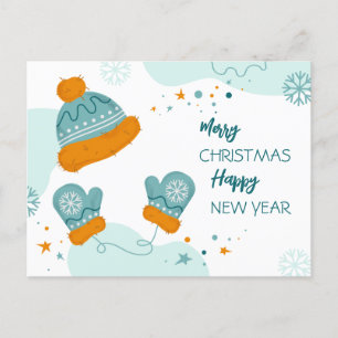 Vrolijk kerstfeest en gelukkig nieuwjaar briefkaart