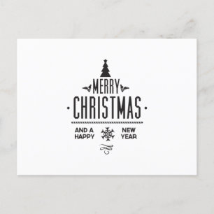 Vrolijk kerstfeest en gelukkig nieuwjaar briefkaart