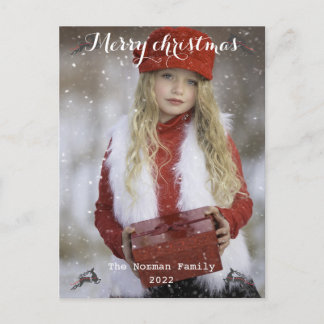 Vrolijk kerstfeest en gelukkig nieuwjaar  briefkaart