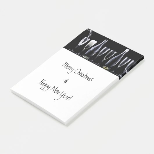 Vrolijk kerstfeest en gelukkig nieuwjaar, Champagn Post-it® Notes (Schuin)