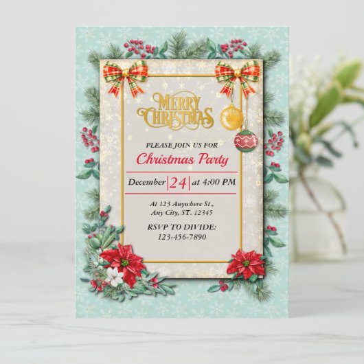 Vrolijk kerstfeest en gelukkig nieuwjaar door lief (Staand voorkant)