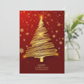 Vrolijk kerstfeest en gelukkig nieuwjaar feestdagenkaart (Staand voorkant)