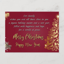 Vrolijk Kerstfeest en gelukkig Nieuwjaar Feestdagenkaart