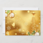 Vrolijk kerstfeest en gelukkig nieuwjaar feestdagenkaart (Achterkant)