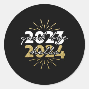 Vrolijk kerstfeest en gelukkig nieuwjaar goed ronde sticker