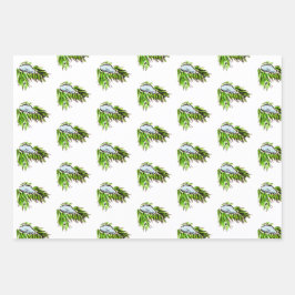 Vrolijk Kerstfeest en Gelukkig Nieuwjaar Muizen Inpakpapier Vel