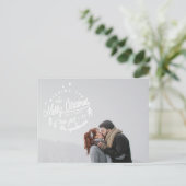 vrolijk kerstfeest en gelukkig nieuwjaar retro briefkaart (Staand voorkant)