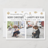 Vrolijk kerstfeest en gelukkig nieuwjaar script tw feestdagenkaart (Voorkant)