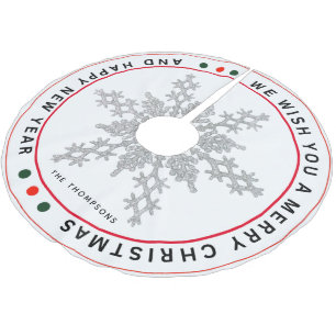 Vrolijk Kerstfeest en Gelukkig Nieuwjaar Sneeuwvlo Kerstboom Rok