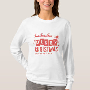 Vrolijk kerstfeest en gelukkig nieuwjaar t-shirt