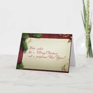 Vrolijk kerstfeest en gelukkig nieuwjaar Wenskaart Feestdagen Kaart