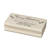 Vrolijk kerstfeest en gelukkig nieuwjaar whimsical 	rubberstempel (Stempel)