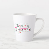 Vrolijk kerstfeest en hangend Ornament leuk, kleur Latte Mok (Rechts)