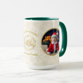 Vrolijk kerstfeest en hou van je oma | Twee foto's Mok (Voorkant rechts)