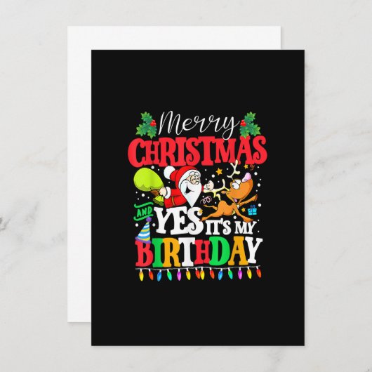 Vrolijk kerstfeest en ja, het is mijn kerstman. kaart (Voorkant / Achterkant)