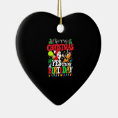 Vrolijk kerstfeest en ja, het is mijn kerstman. keramisch ornament (Rechts)