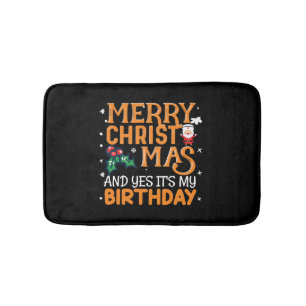 Vrolijk kerstfeest en ja, het is mijn verjaardag badmat