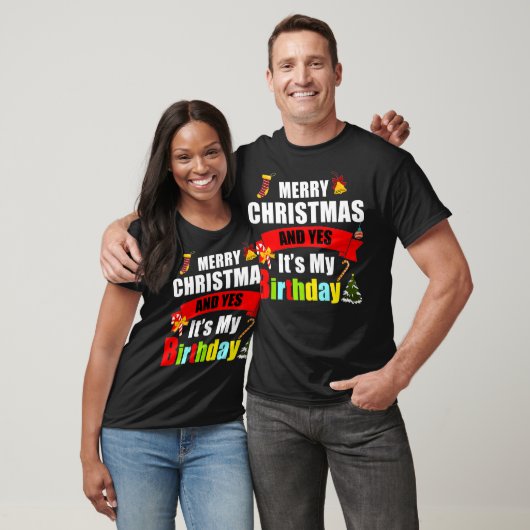 Vrolijk kerstfeest en ja, mijn geboortetoeslag t-shirt (Unisex)