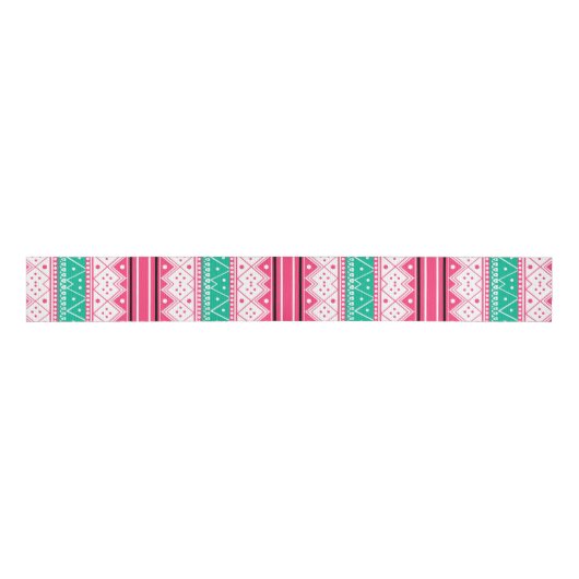 Vrolijk kerstfeest en lelijke trui wensen grosgrain lint (Voorkant)
