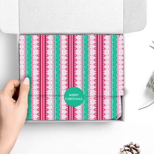 Vrolijk kerstfeest en lelijke trui wensen tissuepapier