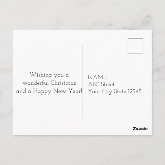 Vrolijk kerstfeest en regenboogkerstman briefkaart (Achterkant)