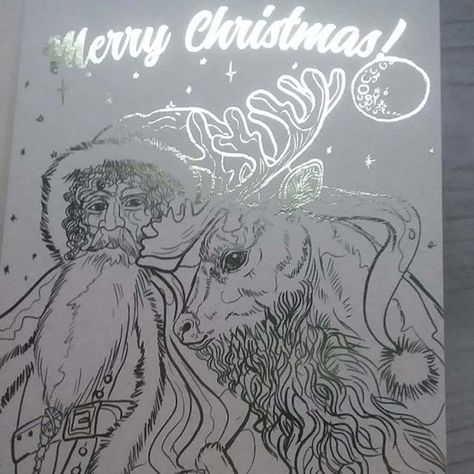 Vrolijk kerstfeest en rendier folie kaarten