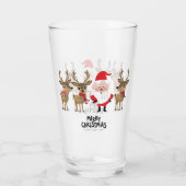 Vrolijk kerstfeest en rendier glas (Achterkant)
