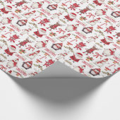 Vrolijk kerstfeest en vrienden cadeaupapier (Hoek)