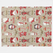 Vrolijk kerstfeest en vrienden fleece deken (Voorkant (Horizontaal))