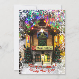 Vrolijk kerstfeest en vrolijk nieuwjaar Kaart Lema