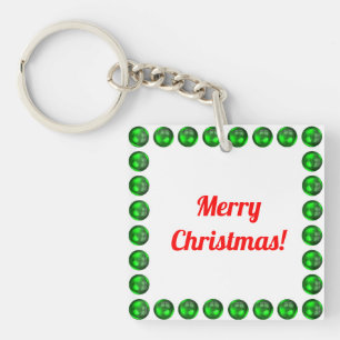 Vrolijk kerstfeest en vrolijk nieuwjaar Sleutelhan Sleutelhanger