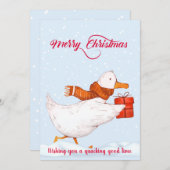 Vrolijk kerstfeest en wens je een kwakzalverige go feestdagenkaart (Voorkant / Achterkant)