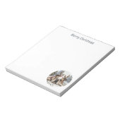 Vrolijk Kerstfeest Engelse Bulldog Rendier Notitieblok (Gedraaid)