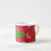 Vrolijk kerstfeest espresso kop (Voorkant rechts)