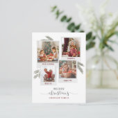 Vrolijk Kerstfeest Familie Foto's Elegant Feestdagenkaart (Staand voorkant)