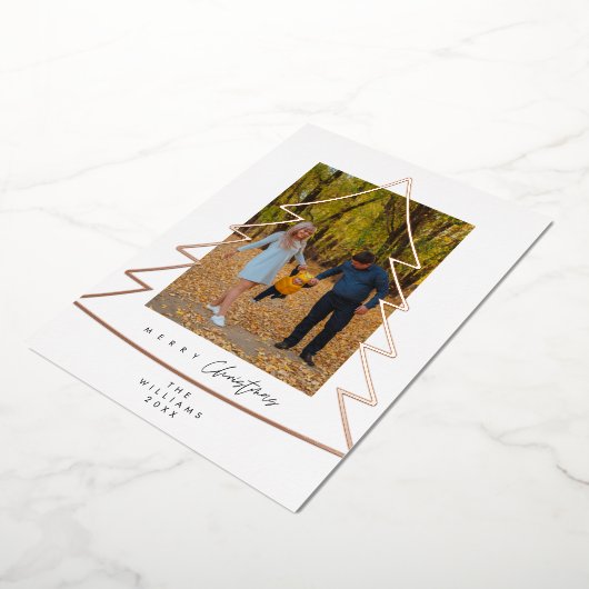 Vrolijk kerstfeest, familiefoto Folie vakantie Kaa Folie Feestdagenkaart (Gedraaid)