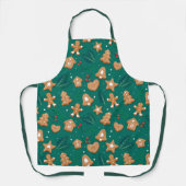 Vrolijk kerstfeest feestdag ontbijtkoekjes schort (Voorkant)