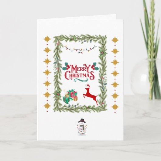 Vrolijk kerstfeest feestdagen kaart (Voorkant)