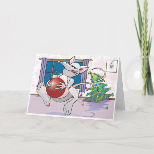Vrolijk kerstfeest feestdagen kaart