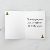 Vrolijk kerstfeest feestdagen kaart (Binnen)