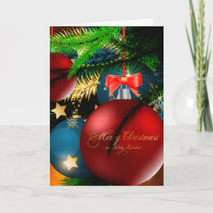 Vrolijk kerstfeest feestdagen kaart